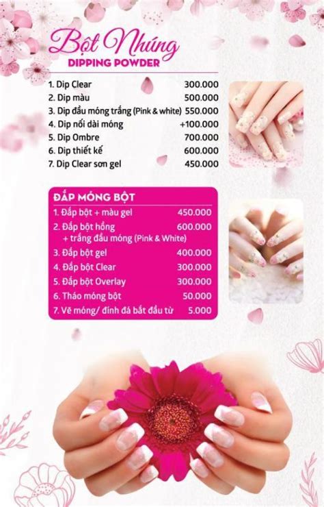 In Menu Nails Những Mẫu Thiết Kế Menu Nails Siêu Đẹp