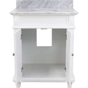 Vanity With Preassembled Top And Bowl In Painted White With White Top