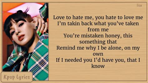 BLACKPINK Love To Hate Me Lyrics YouTube