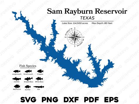 map of sam rayburn reservoir 5