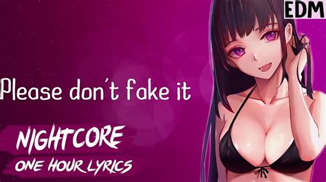 Nightcore Fake Lyrics 1 Hour Youtube