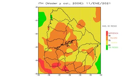 Alerta de estrés calórico para hoy y mañana en casi todo el país