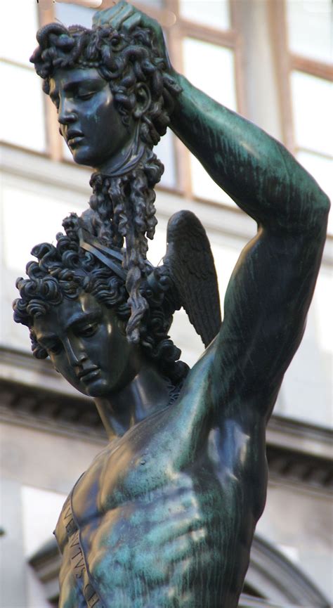 Florenz Piazza Della Signoria Loggia Dei Lanzi Perseus Mit Dem Haupt