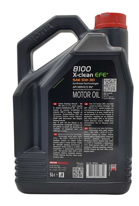 Motul 8100 X-clean EFE 5W-30 5 Liter | 109456