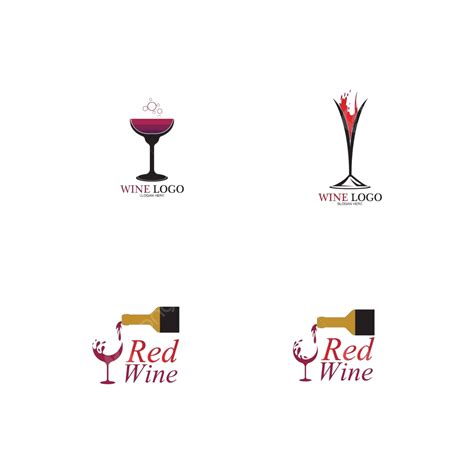 Wine Logo Design Templatevector Illustration Of Icon Vector Set