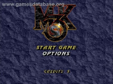 Mortal Kombat 3 Sega Genesis Artwork Title Screen