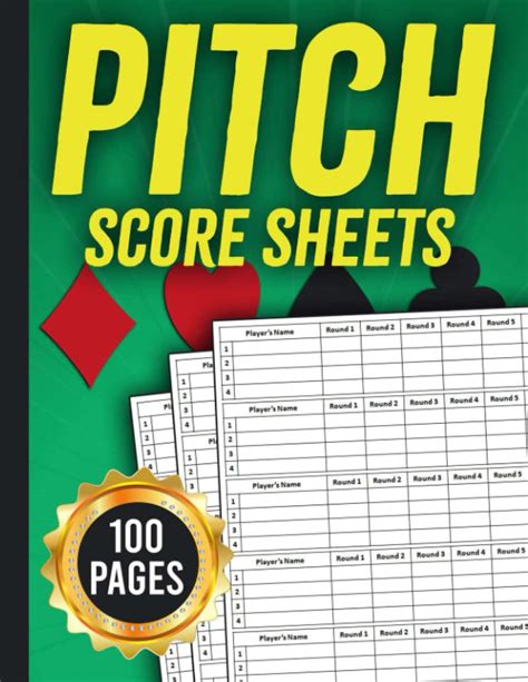 Pitch Score Sheets Pitch Card Game Score Sheet Pitch Score Pads For