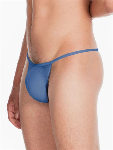 HOM Plumes G String Midblue Dexer Maenner Unterwaesche Underwear