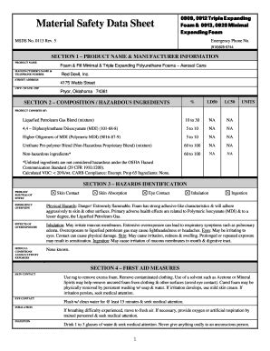 Fillable Online Tompkins Co Material Safety Data Sheet 2 Triple