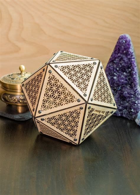 Icosahedron Flower Of Life Model Kit Sculpture Sacred Geometry Decor