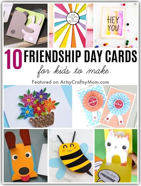 10 Best Friendship Day Cards Ideas for Kids - ArtsyCraftsyMom