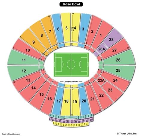 Brookside At The Rose Bowl Seating Chart Printable Templates Free