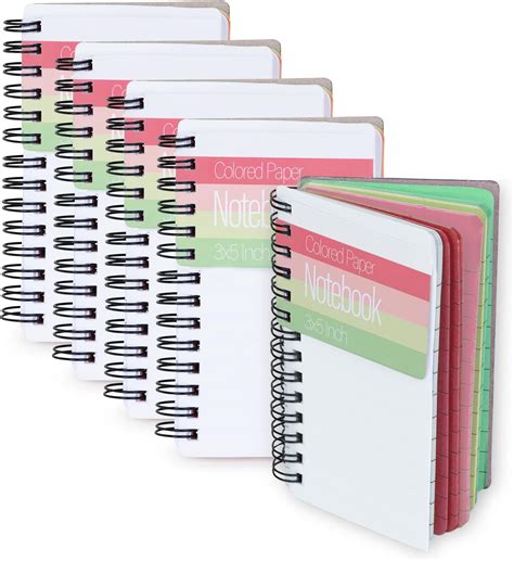 Spiral Notebook 5x7 Inch Notebooks Wirebound College