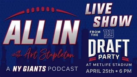 Ny Giants Draft Party 2024 Live All In Podcast Show Thursday From