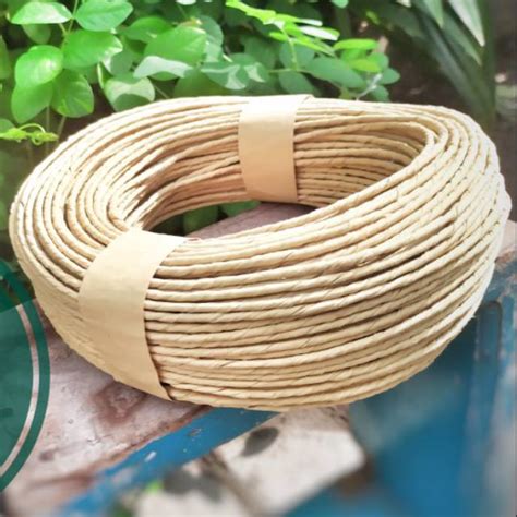 Jual TALI KERTAS KRAFT PAPER BAG ROPE CRAFT 10 Meter Shopee Indonesia