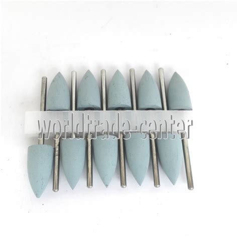 10PCS Dental Lab SILICONE Rubber Polishers Diamond Polishing Burs 2