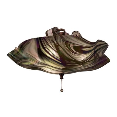 Metro Fusion Noir Swirl Iridescent Fan Light