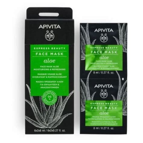 Apivita Masque Visage Aloe Vera Hydratant 2x8Ml