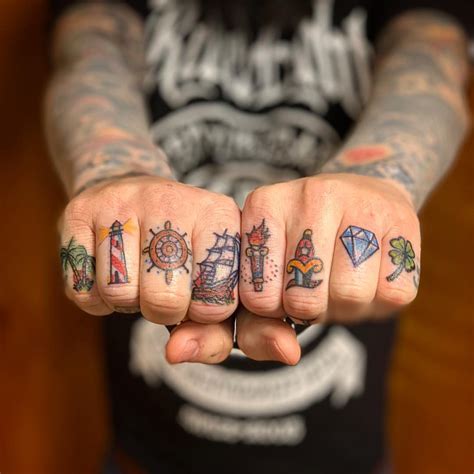 Skull Knuckle Tattoos