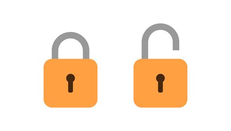 Padlock Icon Lock And Unlock Icon Vector Design Vector Art At