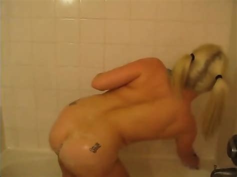 PAWG Blonde Takes Shower Soapy Big Boobs And Ass