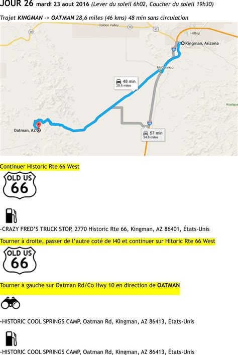 Exemples de road books sur l Ouest américain Forum États Unis