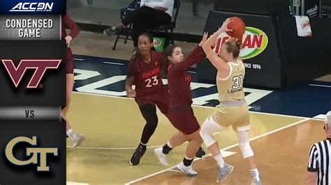 Virginia Tech Vs Georgia Tech Condensed Game Acc Women S