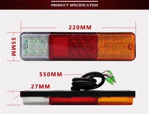 Forklift Led Tail Light 10 60v Rear Light Brake Backup Reversing Turn