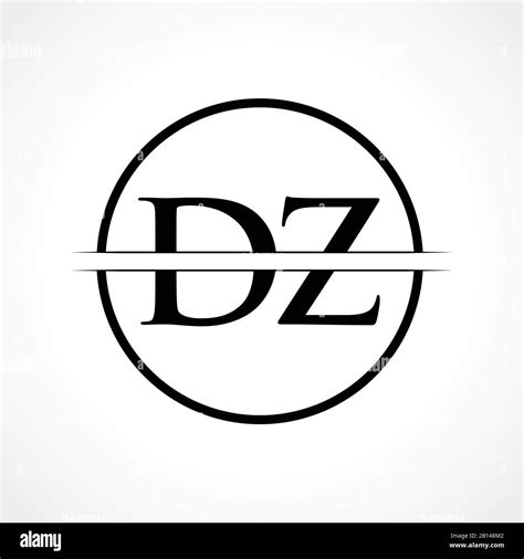 Initial DZ Letter Logo Design Vector Template With Black Color. DZ Logo ...