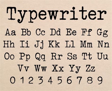 Typewriter Font Type Font American Typewriter Font Old Typewriter Font ...