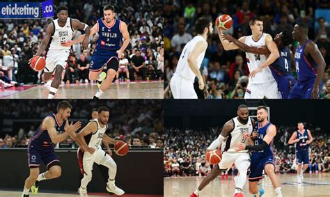 Olympic 2024 Tickets USA Basketball Team Dominates Serbia In Pre