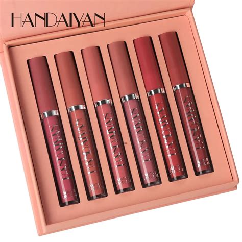 Handaiyan Lip Gloss Sets Fashion Liquid Lipstick Lipgloss Sets Natural