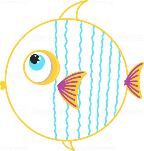 simple drawn fish isolated  png