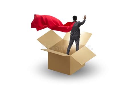 Think Out Of Box Concept With Businessman Stock Photo Image Of Smart