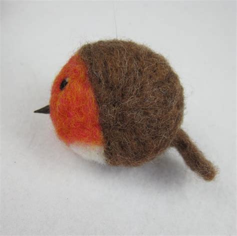 Needle Felted Robin Bauble Christmas Decoration Folksy