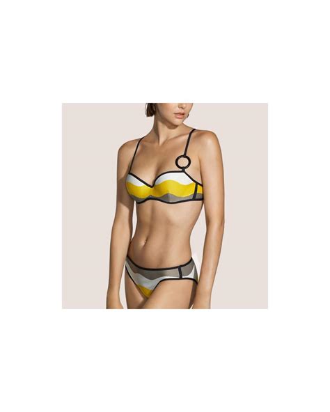 Bikini Andr S Sarda Colecci N Denis Color Amarillo Azul El Ctrico