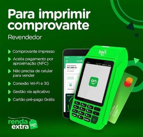 Catálogo Ton Maquininha de cartão cartão pré pago conta digital para