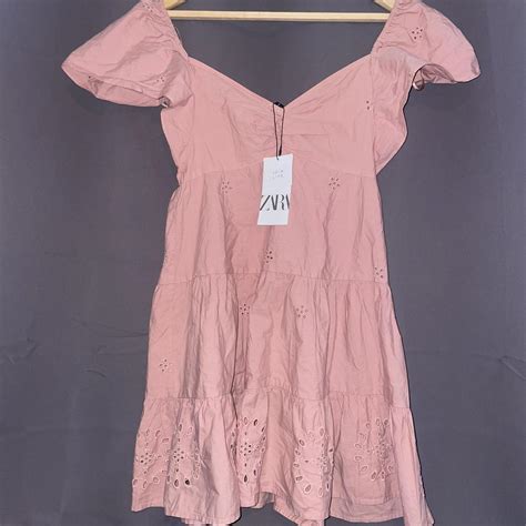 Zara Womens Pink Dress Depop