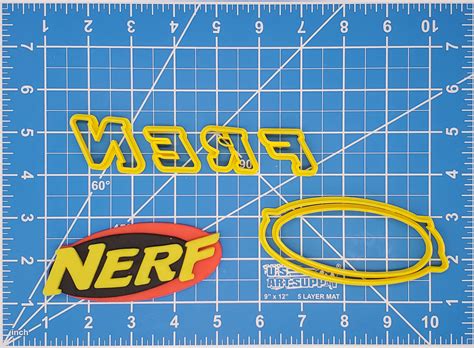 3d File Nerf Logo Multipiece Fondant Cookie Cutter Set Multiple Sizes 🍪