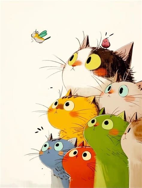 cat illustration character design cats  kittens illustration cat