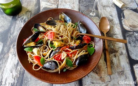 Spaghetti Met Mosselen En Romige Tomatensaus Copy Culinea Nl