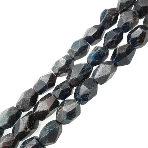 Blue Kyanite Faceted Rice Nugget Chunk Beads Approx 10x14mm 15 5