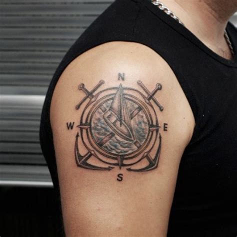 57 Amazing Nautical Shoulder Tattoos