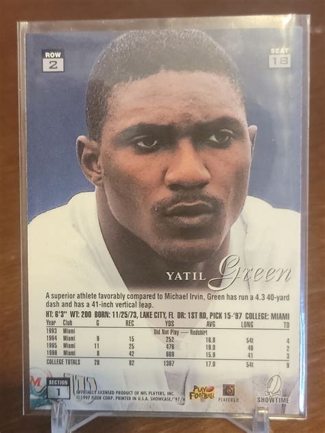 1997 Flair Showcase Row 2 18 Yatil Green RC For Sale Online EBay