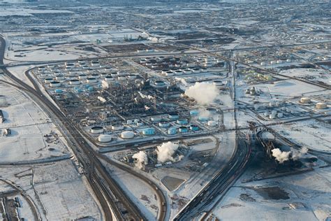 Aerial Photo Suncor Oil Refinery Edmonton