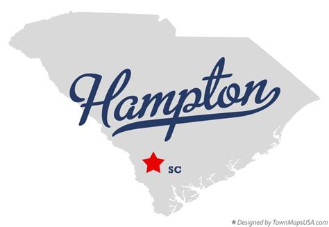 Map of Hampton, SC, South Carolina