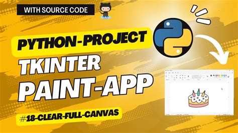 Clear Entire Canvas In Tkinter Python Python Paint App Youtube