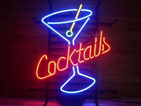 2019 New Cocktails Light Neon Beer Sign Bar Pub Sign Real Glass Neon