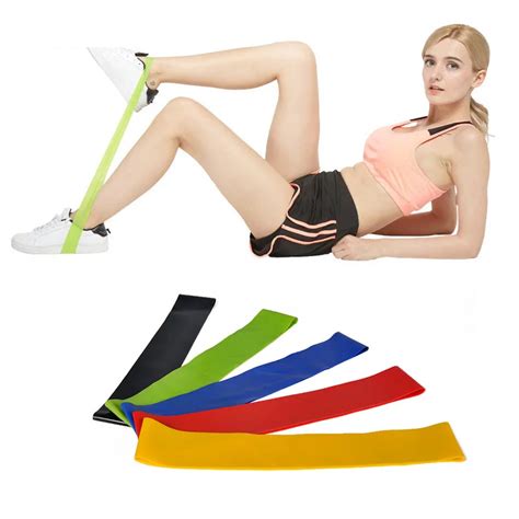 Colorful Yoga Resistance Bands High Elastic Sport Latex Belt Pull Strap Force Thigh Strength