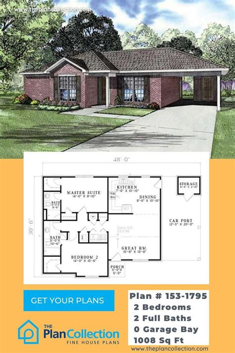 Bedrm Sq Ft Ranch House Plan Traditional House